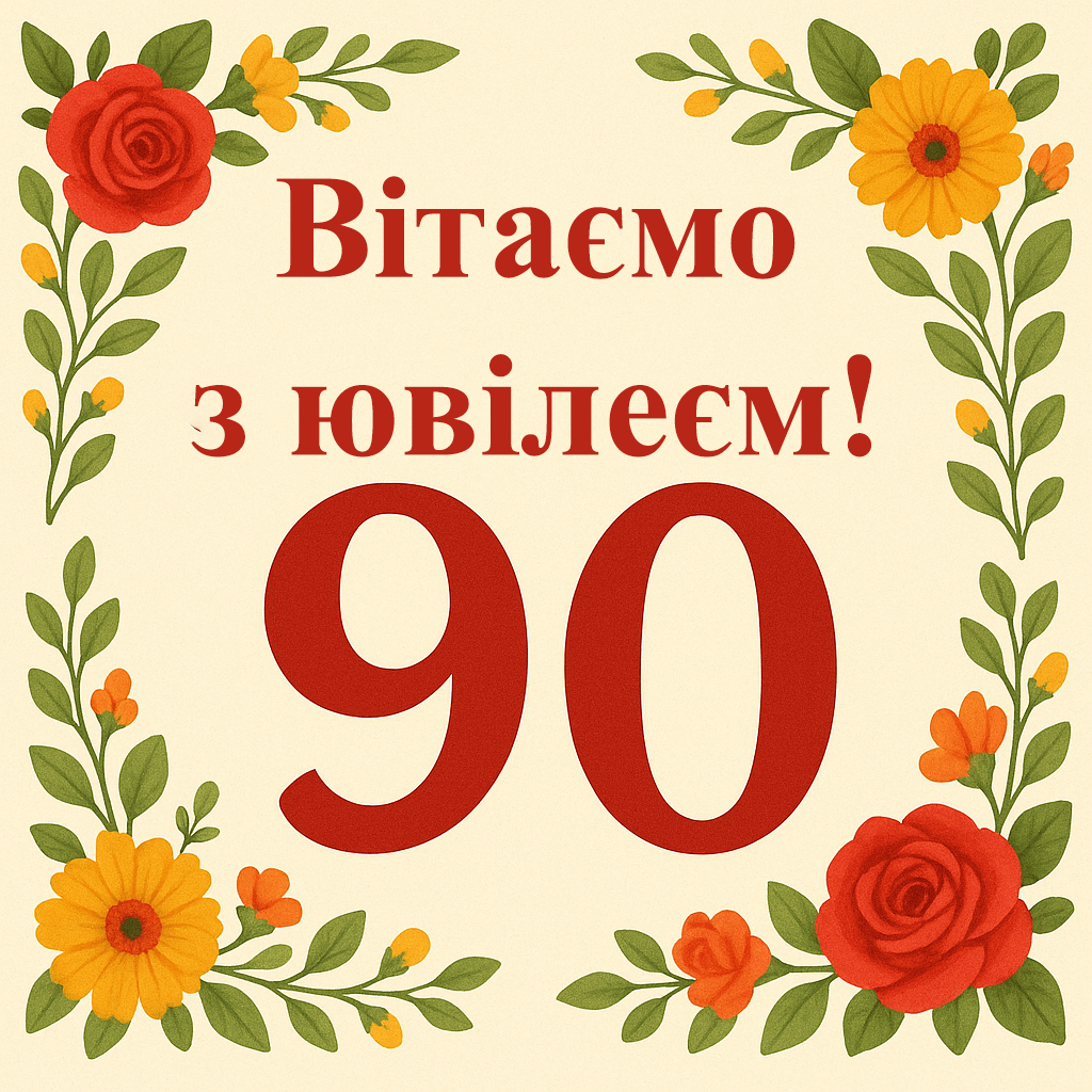 Щиро вітаємо з ювілеєм!
